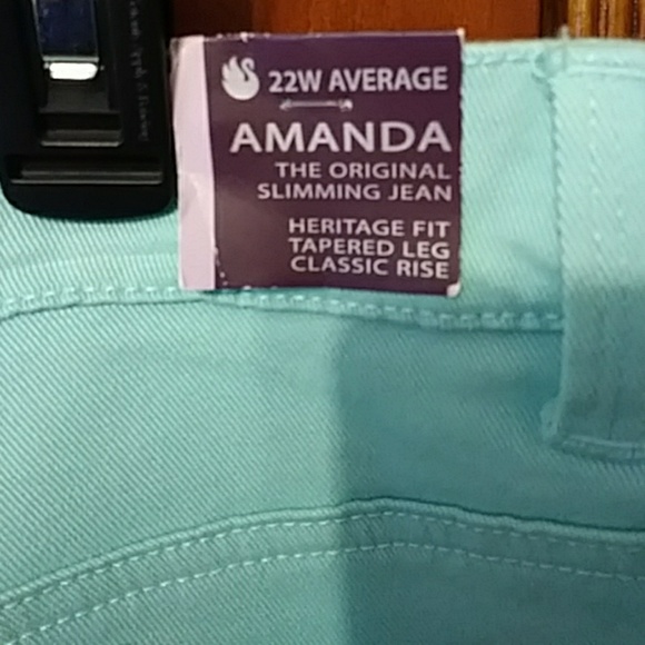 ❤FinalSale*Gorgeous Nwt Aqua Blue Slimming Jeans - Picture 6 of 6